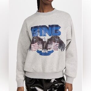 NWT Anine Bing Vintage Bing Sweatshirt - Grey, Small
